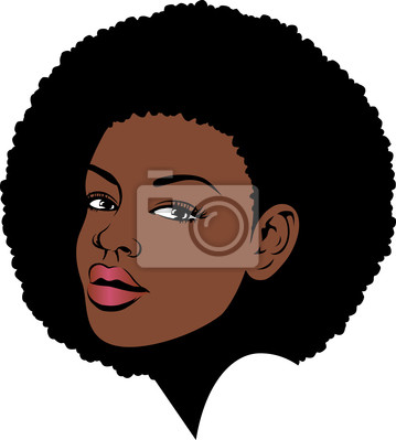 Fotomural Afro Dama Ilustraci N Rostro   Africano   Pixers Es
