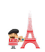 French Artist   Clipart Graphic