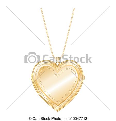 Gold Heart Keepsake Locket With Detailed Engraving Chain Necklace    