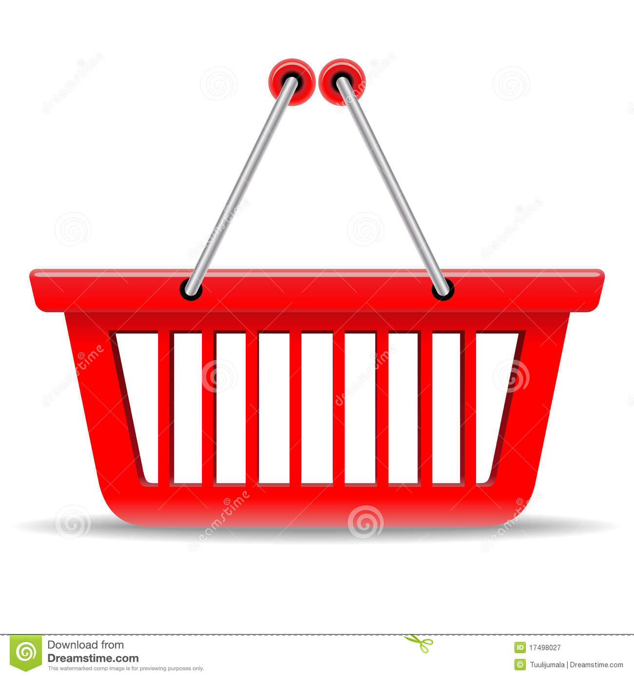 Grocery Basket Clipart Red Shopping Basket Royalty