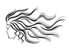 Hair Silhouette 4244890 Female Silhouette Head With Flowing Hair Jpg