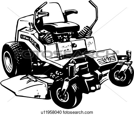 Illustration Lineart Tool Tools Lawnmower Lawn Mower View Large