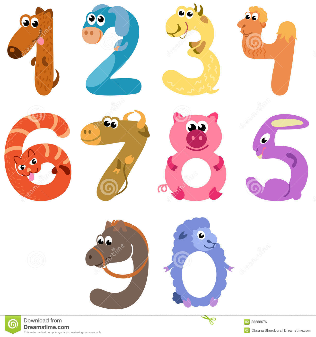 Numbers Like Farm Animals Royalty Free Stock Image   Image  38288676