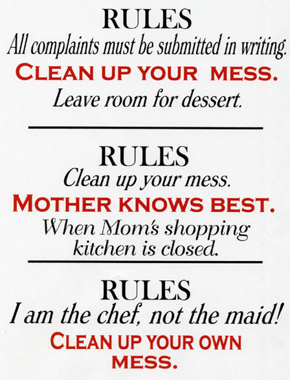 Office Kitchen Rules Sign