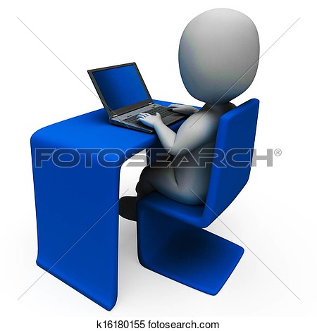 Office Worker Clipart Office Worker And Computer