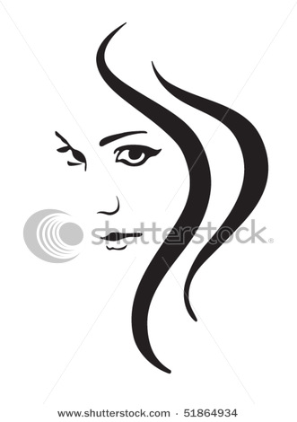 Picture Of A Beautiful Woman S Pretty Face With Strands Of Hair