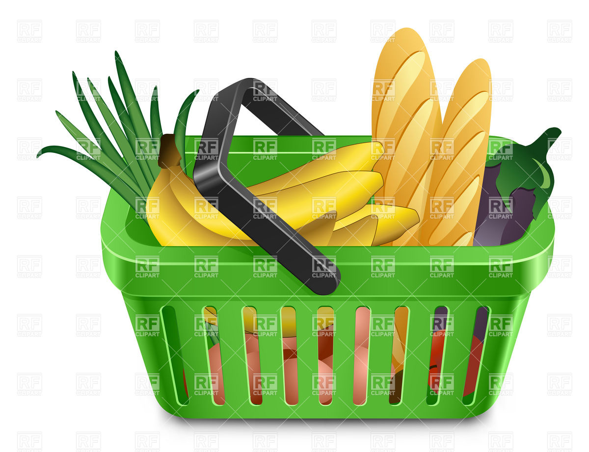 Shopping Cart Full Of Products Download Royalty Free Vector Clipart    
