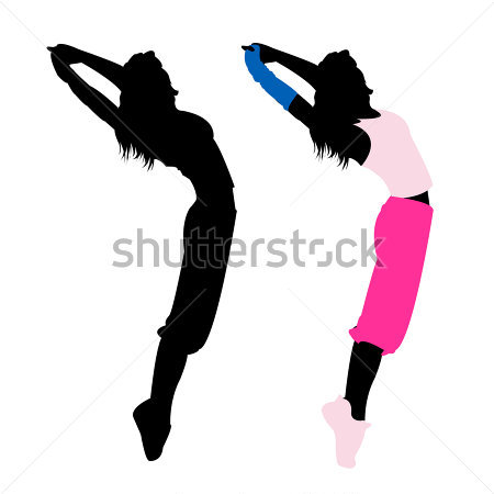 Silueta Fitness Chica Baile Ejercicio Im Genes Predise Adas  Clip    