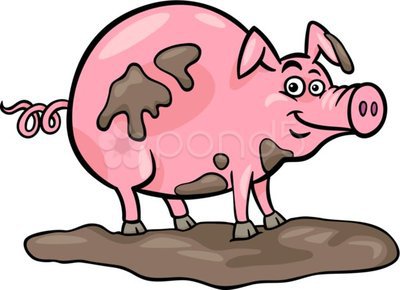Stock Illustration Of Granja De Cerdos De Dibujos Animados De Animales