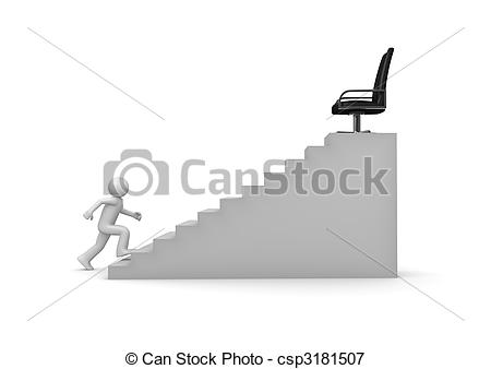 Stock Illustration   Walking On Career Ladder   Stock Illustration