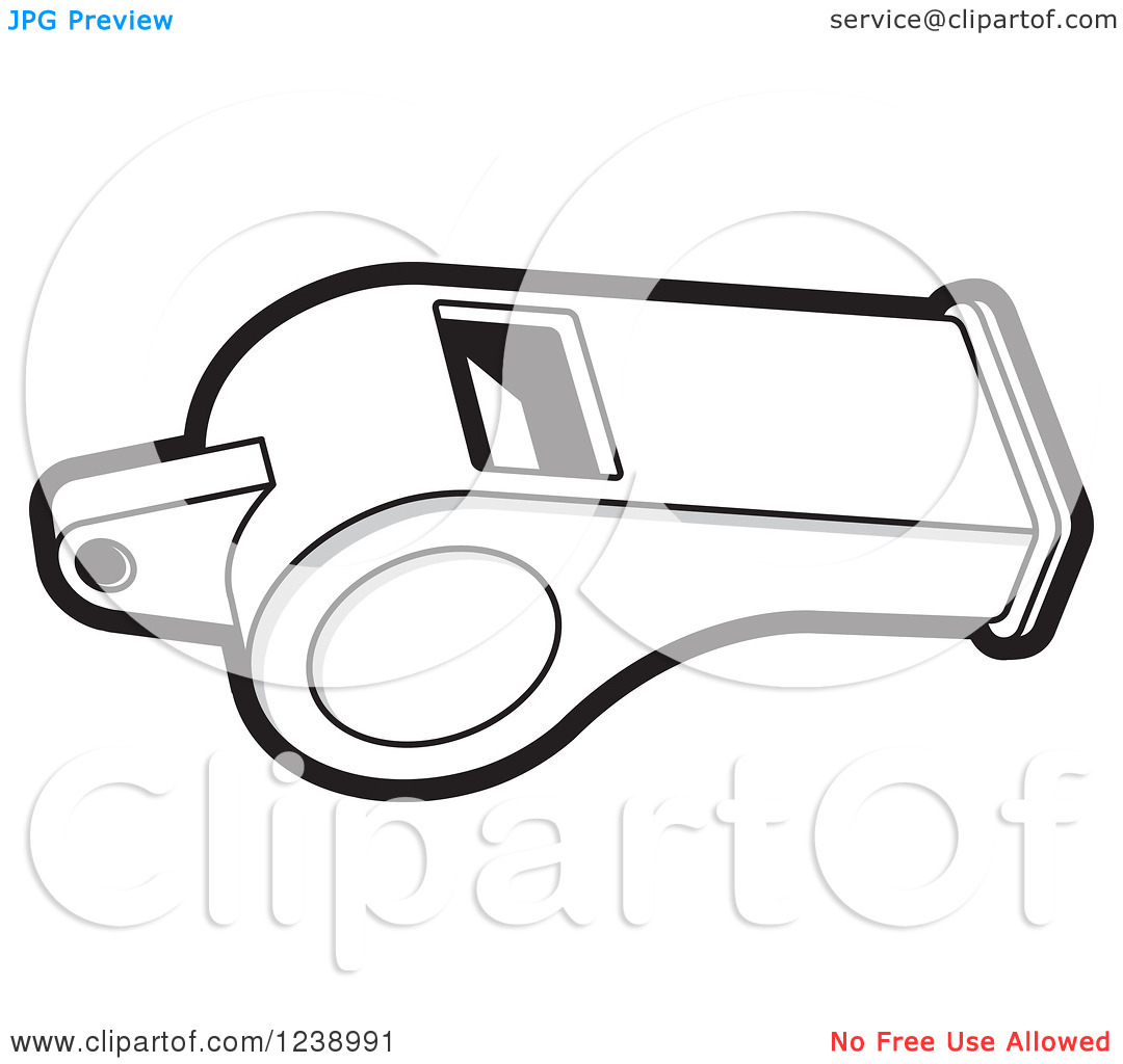 Whistle Clip Art Black And White Clipart Of A Black White And Gray    