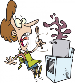 Woman Cooking Clipart