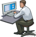     Working Programmer Computer Occu C 027 Ss Clip Art People Occupations