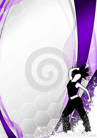 Zumba Fitness Or Dance Poster Background With Space