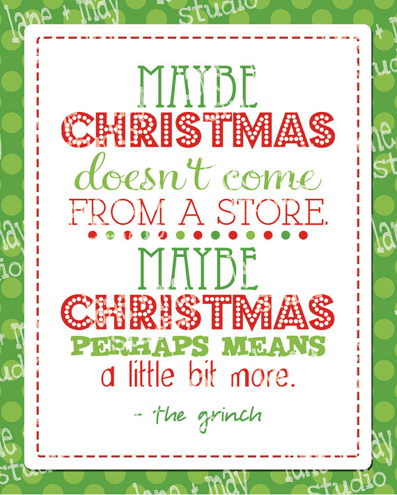 Christmas Grinch Quote 8 X 10 Digital Print   Instant Download