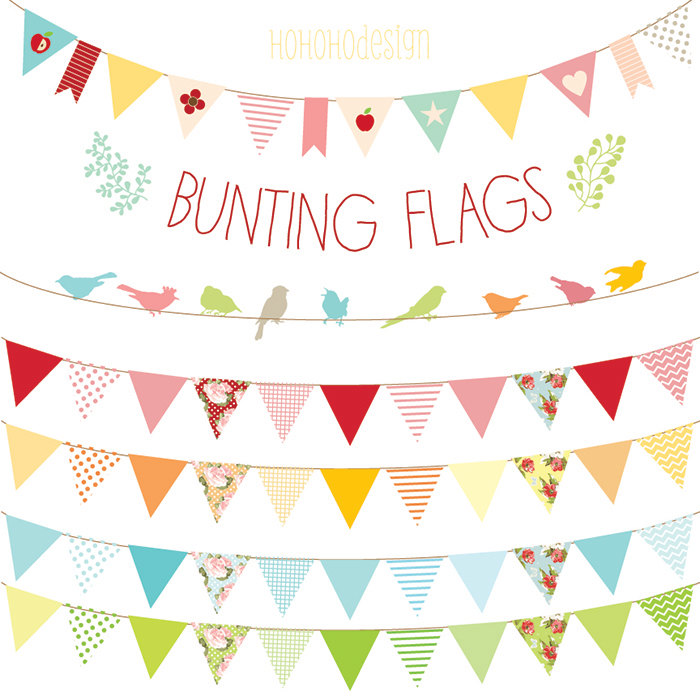 Clip Art Bunting Flag By Hohohodesign On Etsy