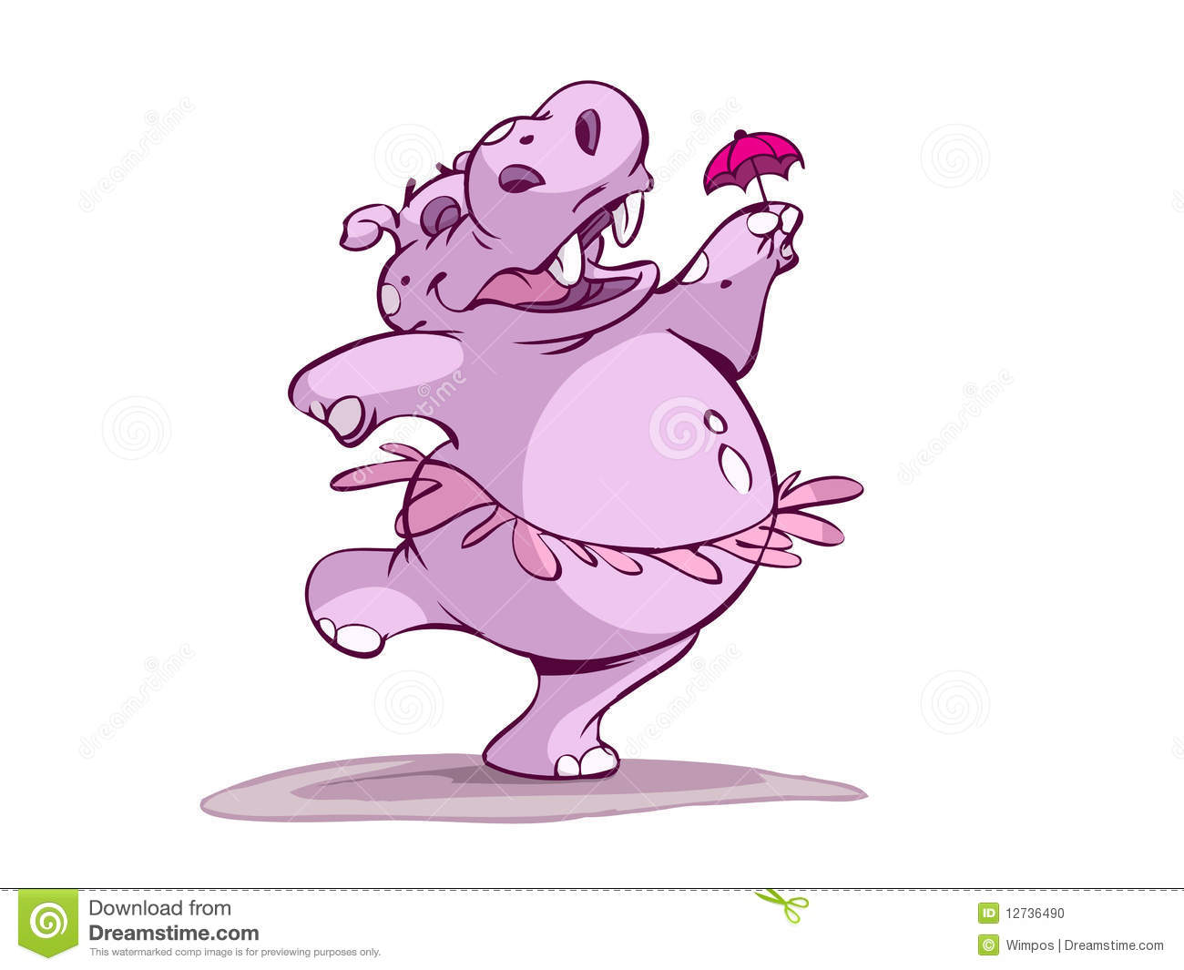 Dancing Hippo Stock Photo   Image  12736490