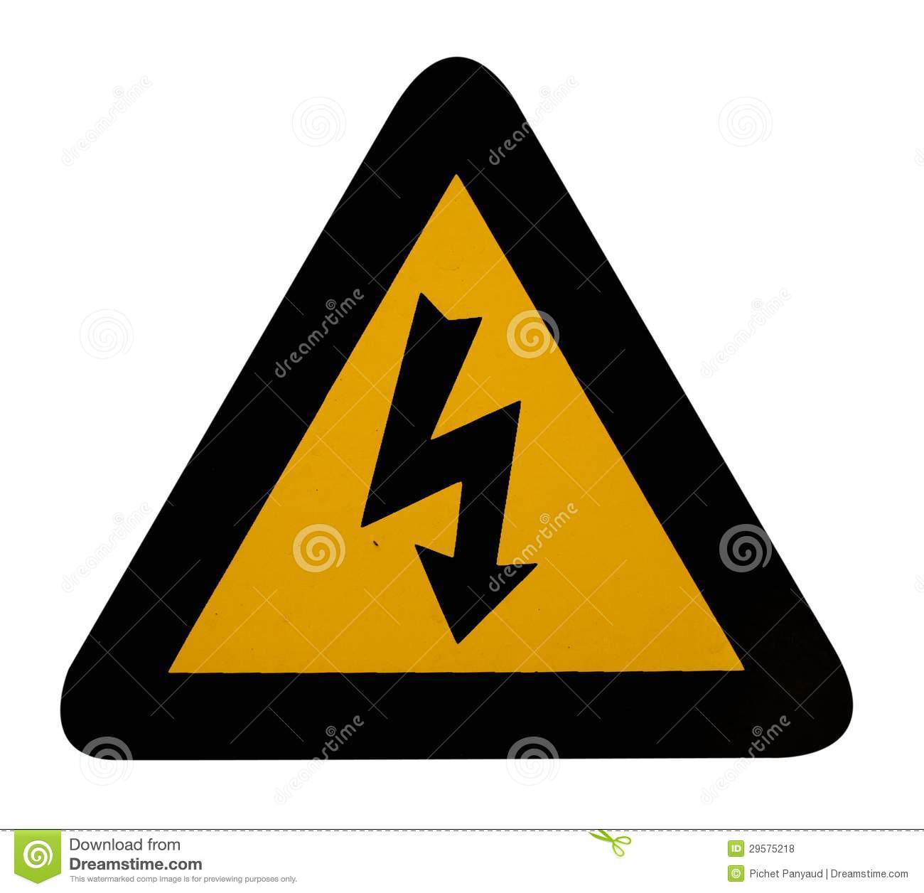Electrical Hazard Warning Sign Royalty Free Stock Photos   Image
