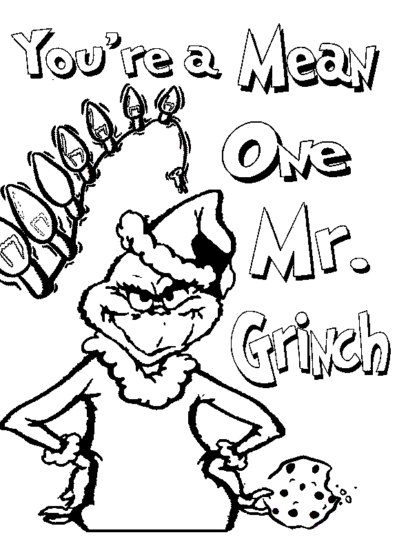 Free Printable Grinch Coloring Pages For Kids