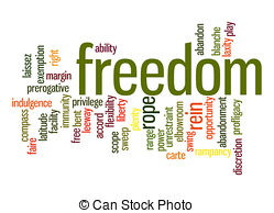 Freedom Word Cloud Stock Illustration