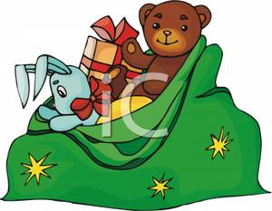 Full Of Toys And Gifts For Christmas   Royalty Free Clipart Picture