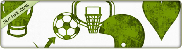 Green Grunge Clipart Icons Sports Hobbies