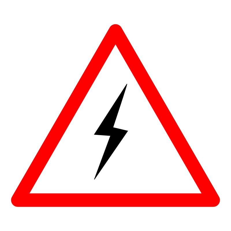 Power Danger By Nicubunu   Electric Shock Warning Sign