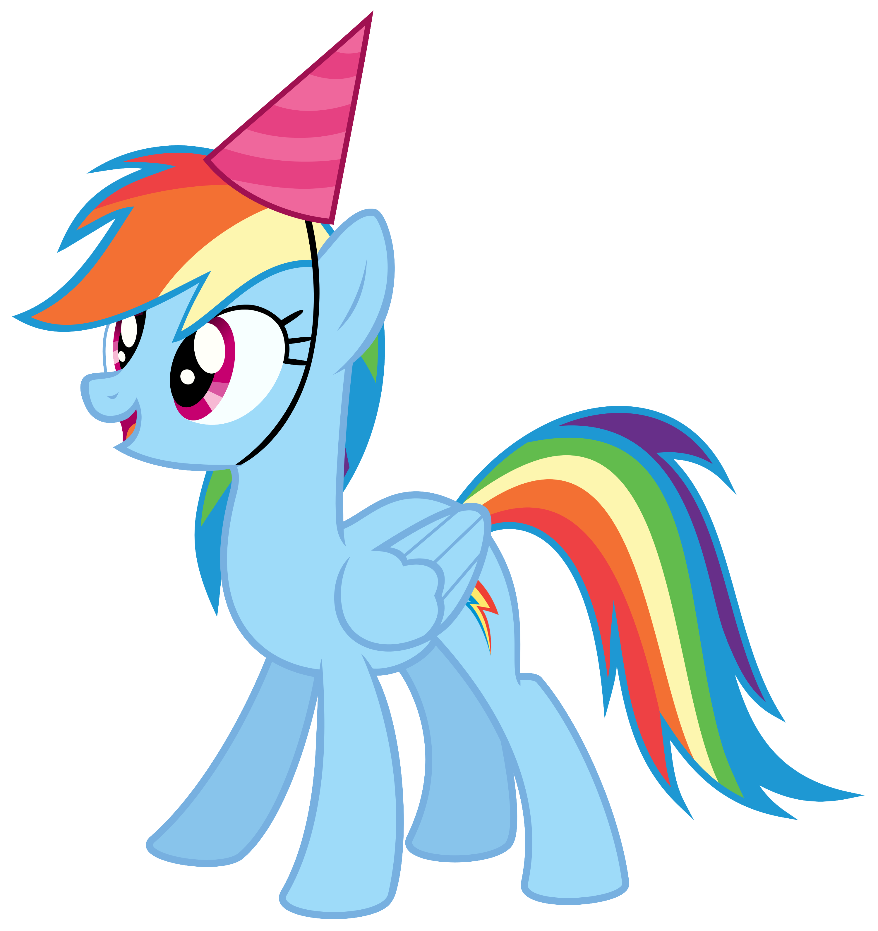 Rainbow Dash With A Party Hat Vector By Missbeigepony On Deviantart