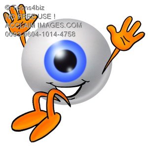 Stock Clipart Image Of A Cartoon Eye Ball Character Falling Down
