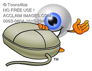 Stock Clipart Image Of A Cartoon Eye Ball Character Using A Computer    