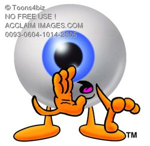 Stock Clipart Image Of A Cartoon Eye Ball Character Whispering