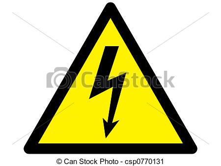 Stock Illustration   Electrical Warning Sign   Stock Illustration