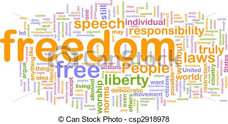 Stock Illustration Of Freedom Word Cloud   Word Cloud Concept