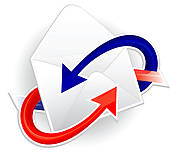 Symbol Of Incoming And Outgoing Mail   Stock Illustration