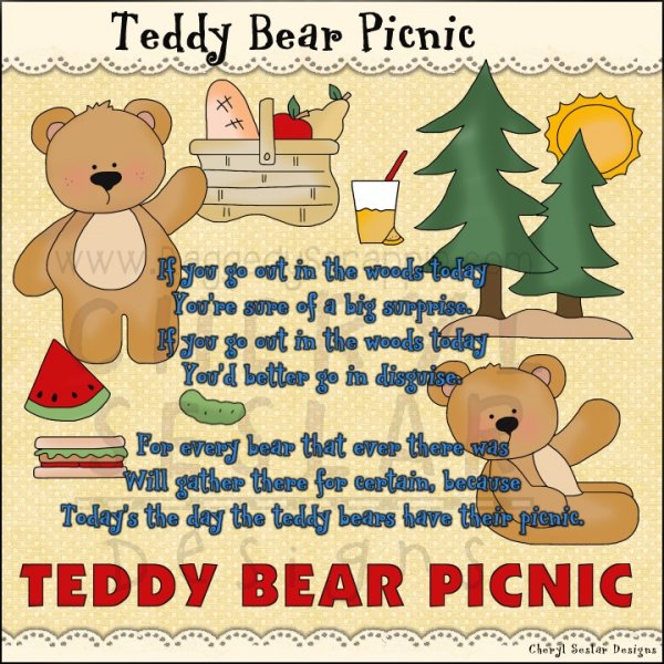 Teddy Bear Picnic Clip Art Download     1 00   Dollar Doodles