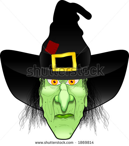 Vector Cartoon Graphic Depicting A Witch S Face  Concept  Halloween    