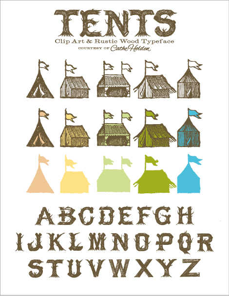 Vintage Camping Clipart Tent Camping  Free Clip Art
