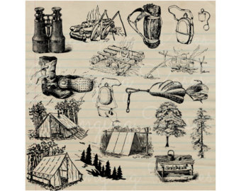 Vintage Royalty Free Stock Photo Vintage Camping Graphics Clipart    