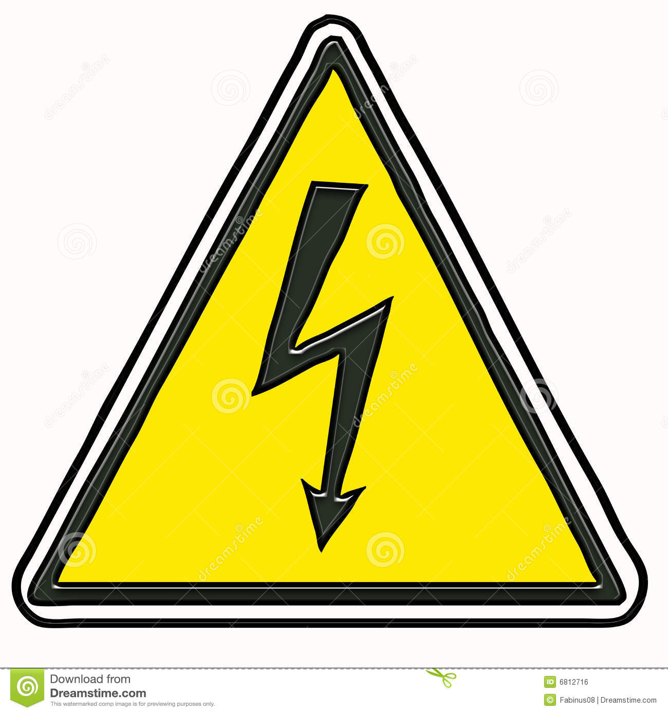 Warning Electric Sign Royalty Free Stock Image   Image  6812716