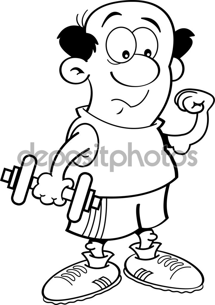 Weak Man Cartoon Illustration Of A Weak Man
