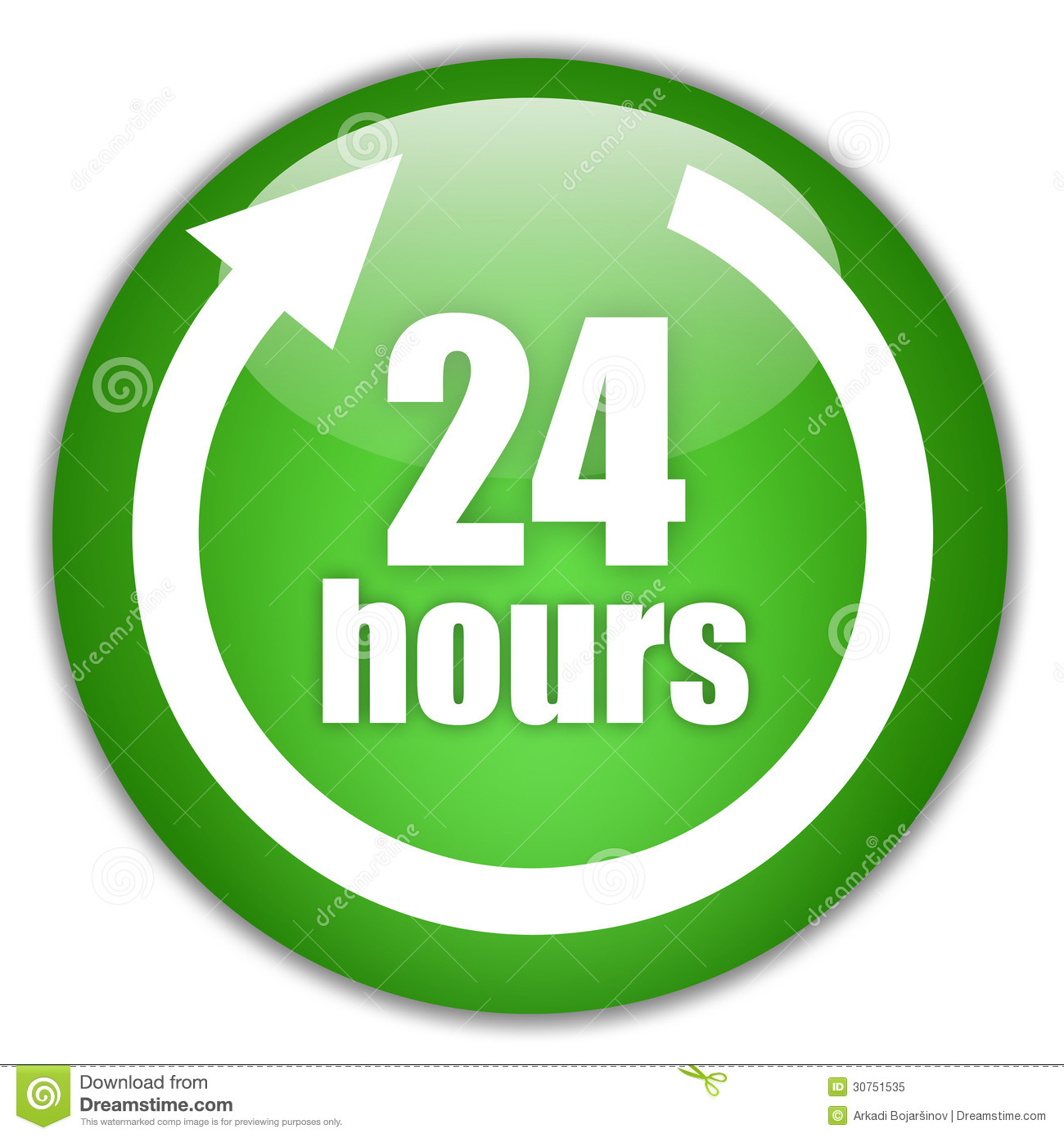 24 Hours Service Royalty Free Stock Photo   Image  30751535