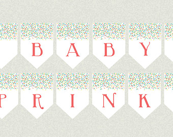 Baby Sprinkle Banner Sprinkles Printable Pdf Instant Download    