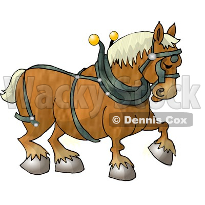 Belgian Heavy Draft Horse Clipart Illustration   Dennis Cox  5596
