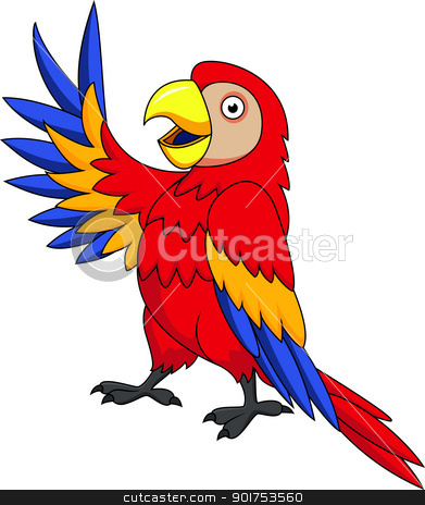 Bird Cartoon Stock Vector Clipartvector Illustration Macaw Bird