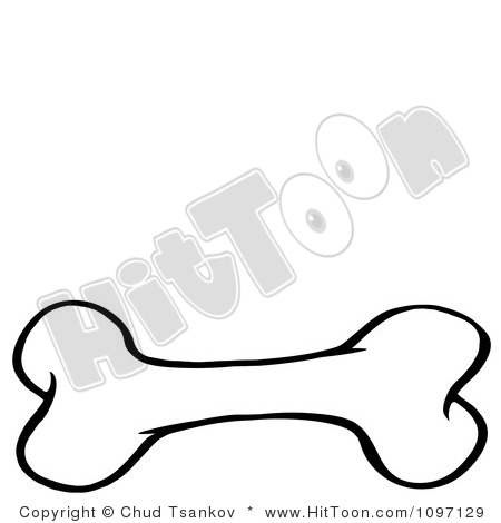 Black Dog Bone Clipart 1097129 Clipart Black And White Outlined Dog