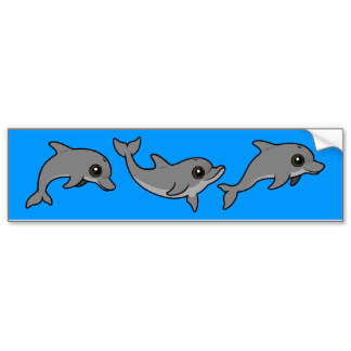 Bottlenose Dolphin Jumping Jumping Bottlenose Dolphin Bumper Sticker