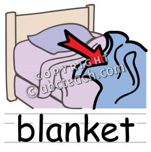 Clip Art  Basic Words  Blanket Color Labeled   Preview 1