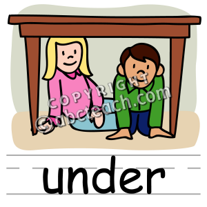 Clip Art  Basic Words  Under Color Labeled   Preview 1