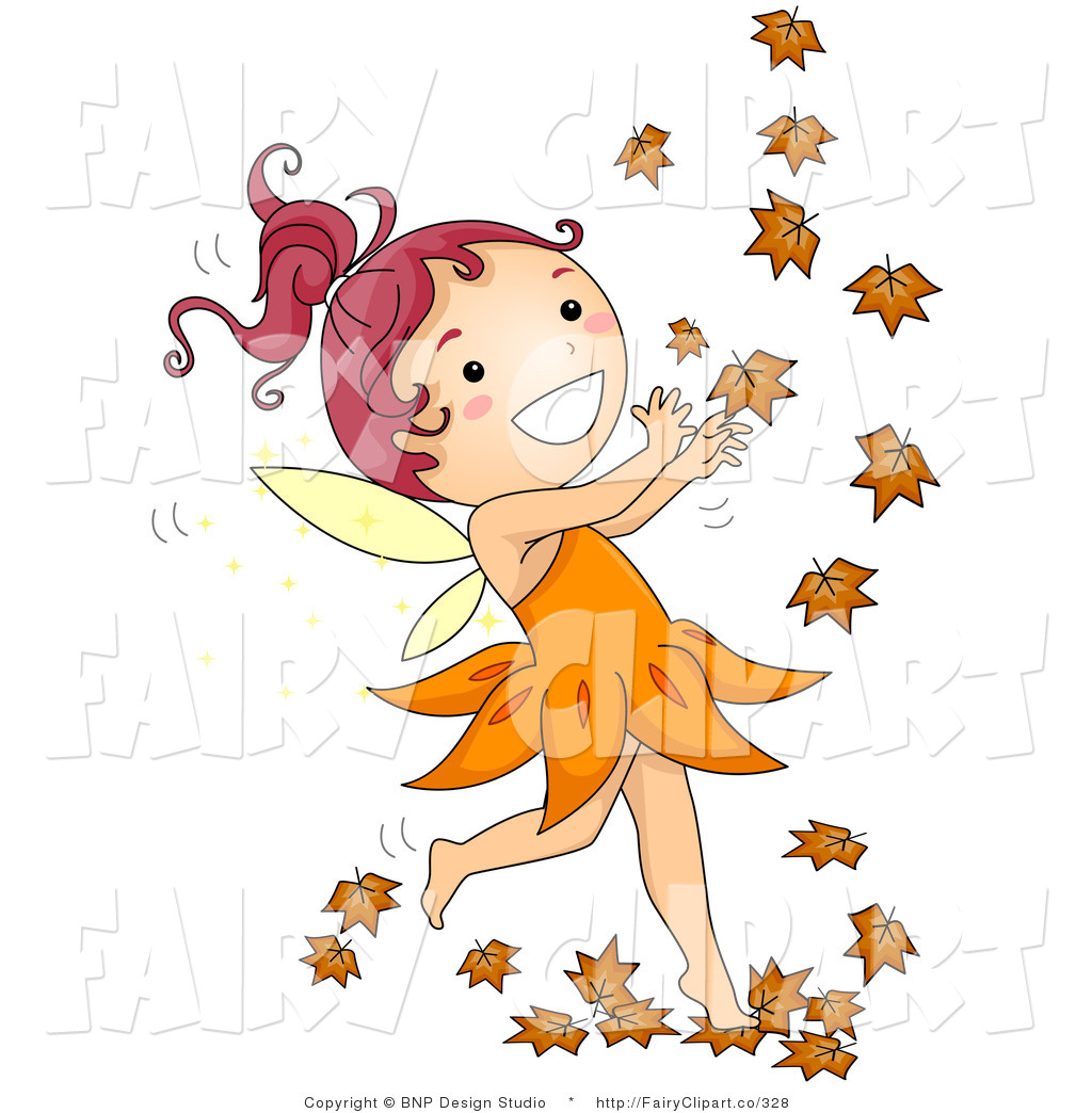 Clip Art Of A Happy Fall Fairy By Bnp Design Studio    328