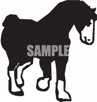 Draft Clipart 0511 1005 1103 1121 Silhouette Of A Draft Horse Clipart    